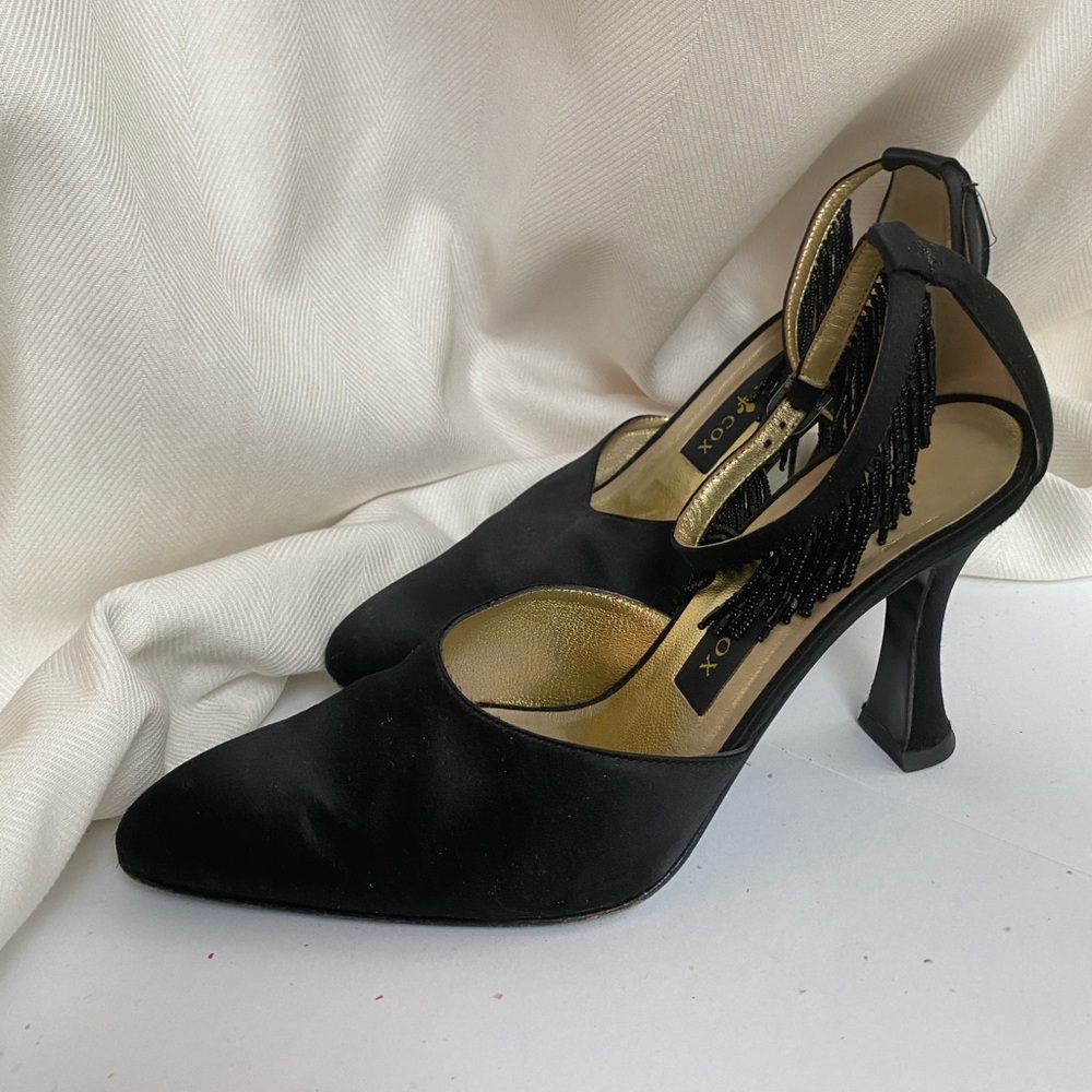 Patrick Cox Vintage Black Beaded Pumps